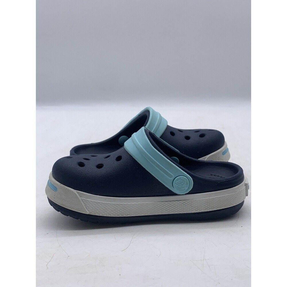 Crocs Crocband II Navy/Ice Blue Relaxed Fit Toddlers Size 6/7 - Picture 5 of 10